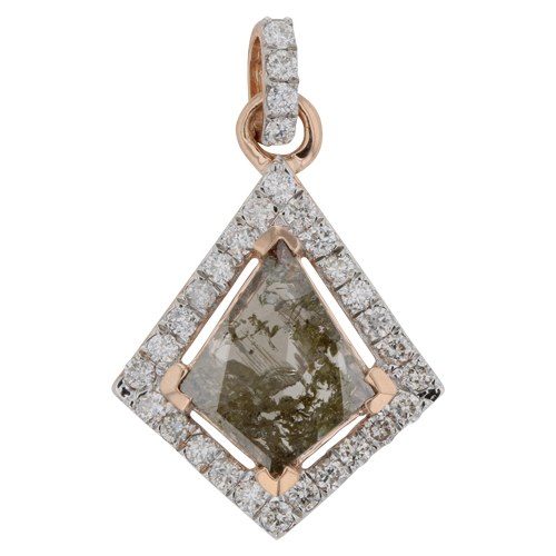 14K Rose Gold Salt and Pepper Pendant - Reigning Jewels Fine Jewelry 