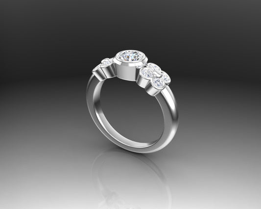 GOLD DIAMOND ENGAGEMENT RING - Reigning Jewels Fine Jewelry 