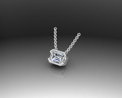 BEZEL DIAMOND NECKLACE - Reigning Jewels Fine Jewelry 