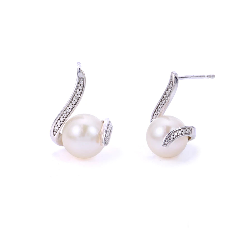 STERLING SILVER FRESHWATER PEARL EARRINGS - Reigning Jewels Fine Jewelry 
