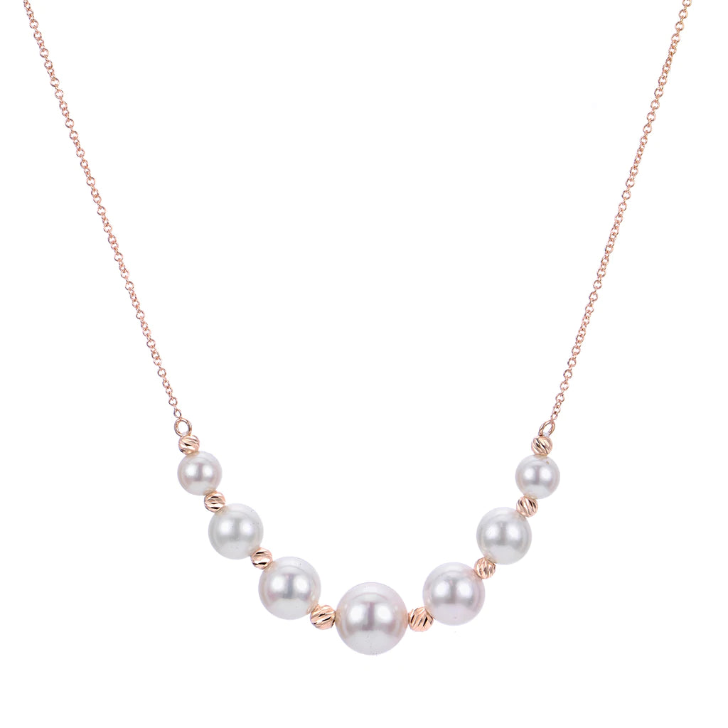 14K YELLOW GOLD AKOYA PEARL NECKLACE - Reigning Jewels Fine Jewelry 