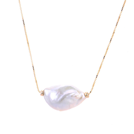 14K YELLOW GOLD FRESHWATER PEARL NECKLACE - Reigning Jewels Fine Jewelry 