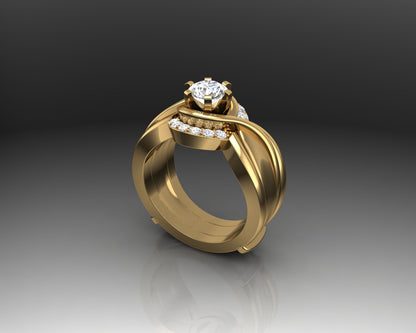 GOLD DIAMOND RING GUARD - Reigning Jewels Fine Jewelry 