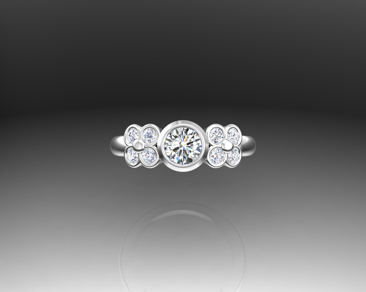 GOLD DIAMOND ENGAGEMENT RING - Reigning Jewels Fine Jewelry 