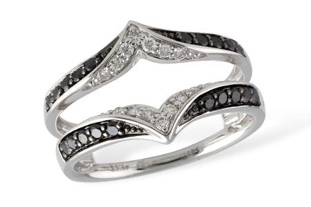 14K BLACK DIAMOND RING GUARD - Reigning Jewels Fine Jewelry 