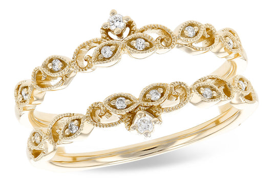 14K YELLOW GOLD DIAMOND RING GUARD - Reigning Jewels Fine Jewelry 