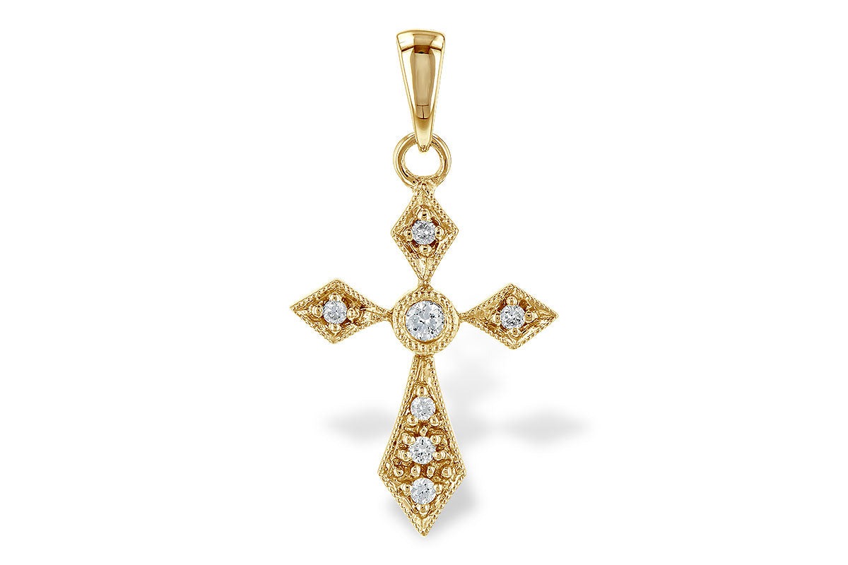 14K GOLD DIAMOND CROSS PENDANT - Reigning Jewels Fine Jewelry 