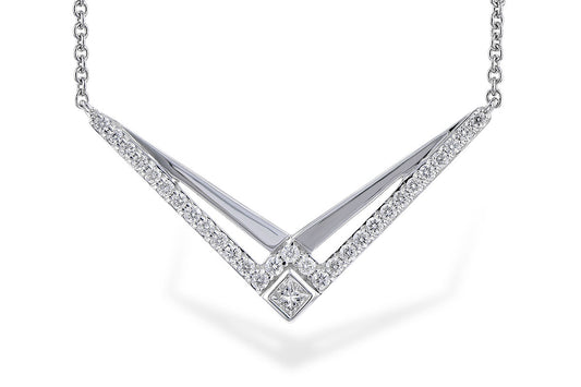 14K WHITE GOLD DIAMOND NECKLACE - Reigning Jewels Fine Jewelry 