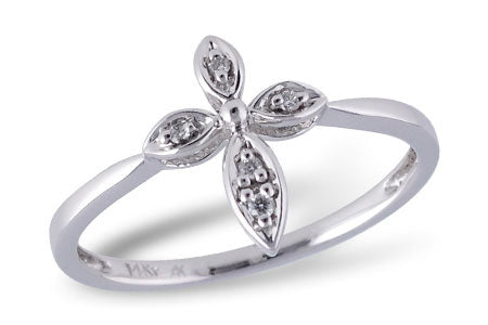 14K DIAMOND CROSS RING - Reigning Jewels Fine Jewelry 