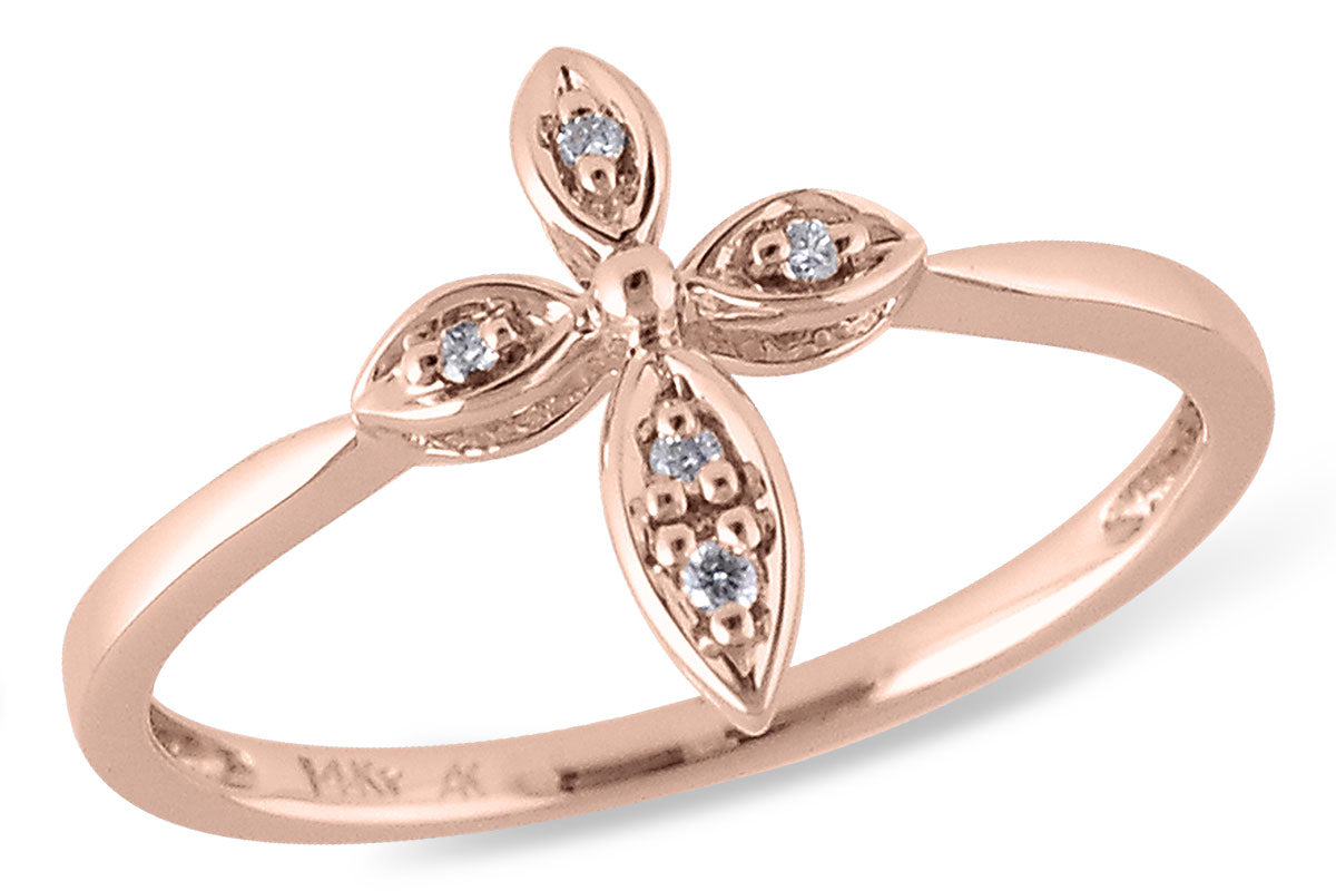 14K DIAMOND CROSS RING - Reigning Jewels Fine Jewelry 