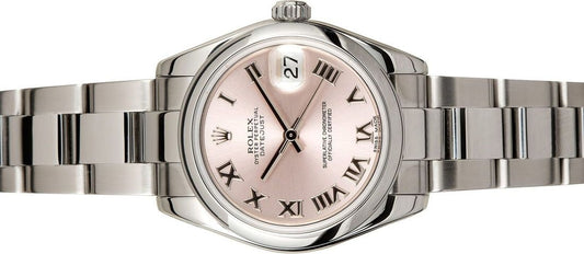 MID-SIZE DATEJUST STAINLESS STEEL WATCH   (31mm)