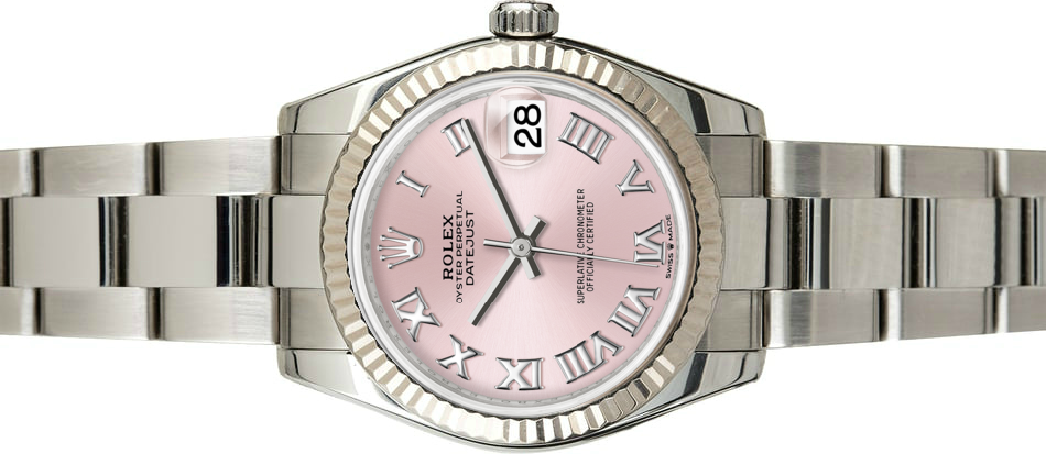 MID-SIZE DATEJUST  STAINLESS STEEL WATCH   (31mm)