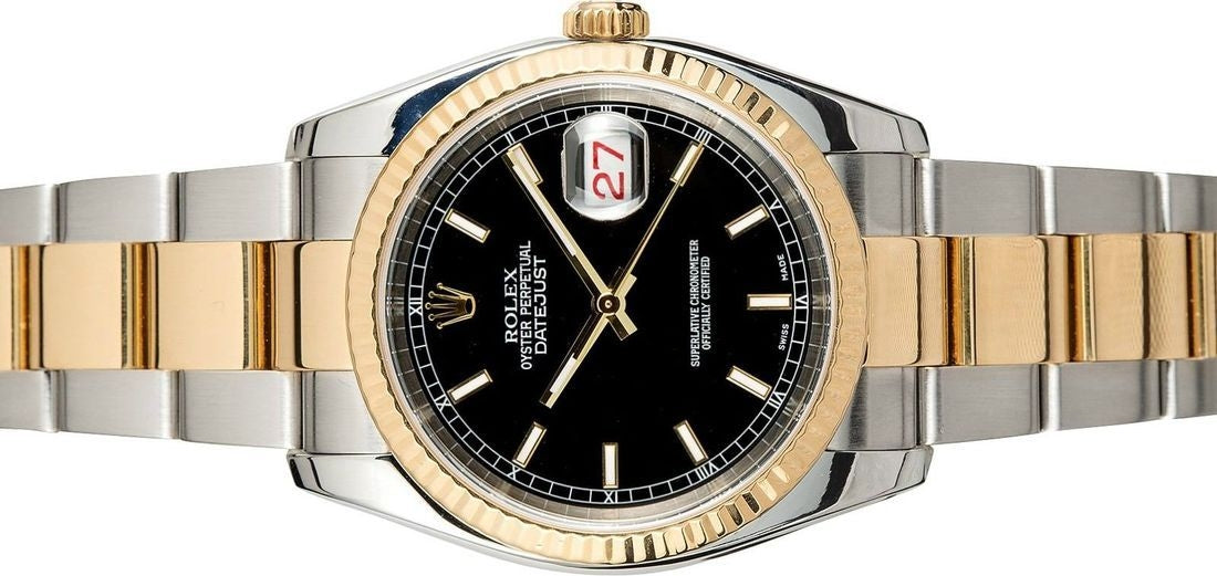 GENT'S DATEJUST 18K & STAINLESS STEEL WATCH  (36mm)