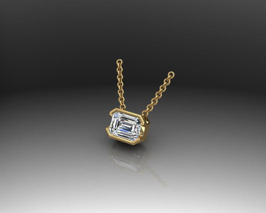 BEZEL DIAMOND NECKLACE - Reigning Jewels Fine Jewelry 
